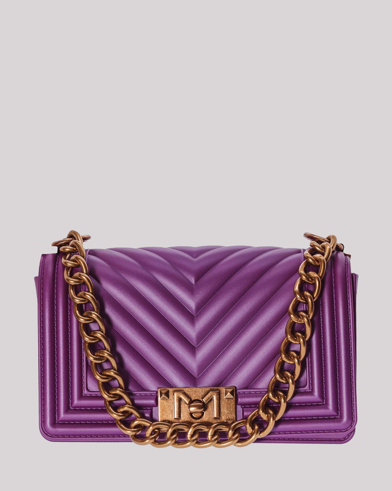 Borsa con tracolla viola