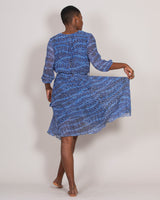 Blue patterned dress