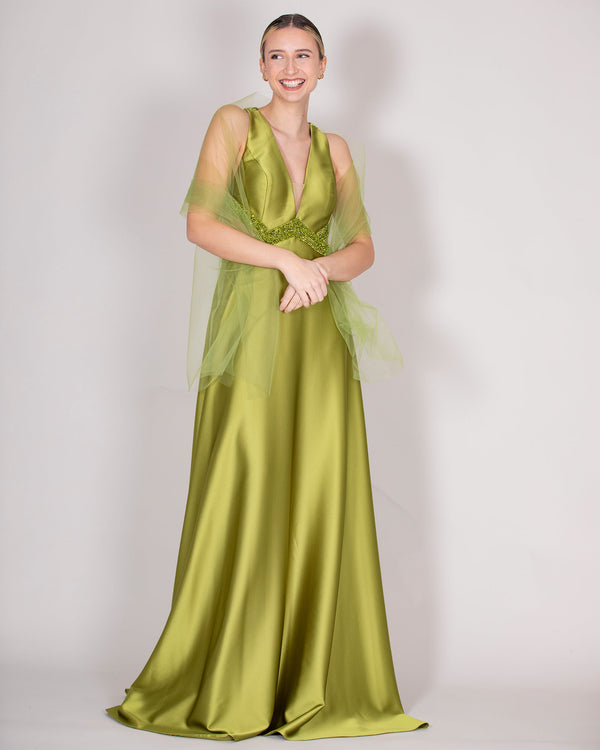 Stole in wasabi tulle