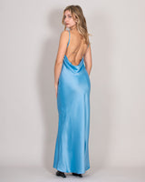 Long light blue dress